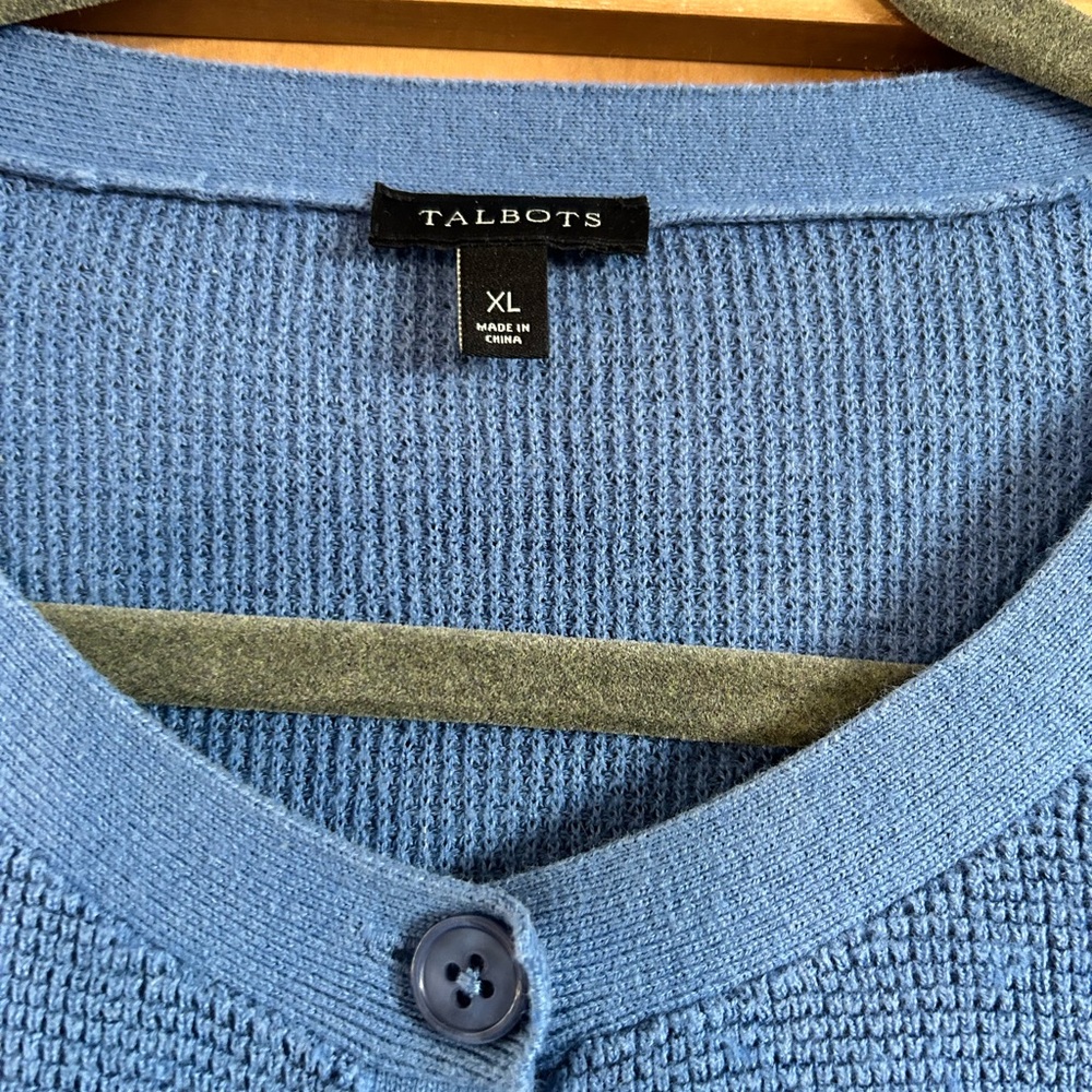 Talbots Blue Women's Cardigan Sweater - Picture 3 of 3